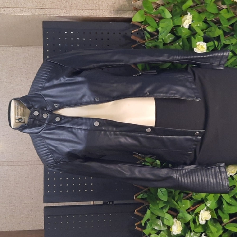 Celebrity Pink Faux leather PVC jacket